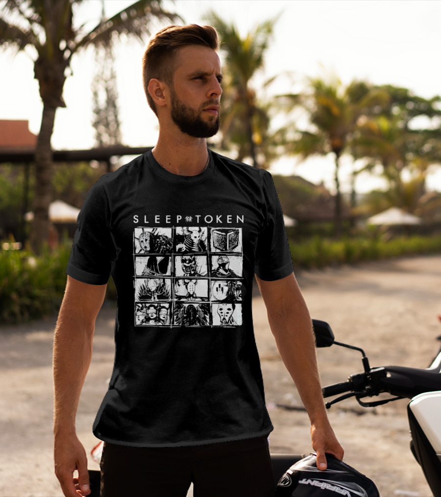 Sleep Token Band Grid Metal Music T-Shirt