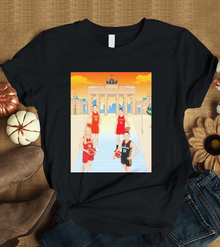 China 15 Espana 10 Hungary 14 Deutschland 13 Basketball Players Berlin T-Shirt