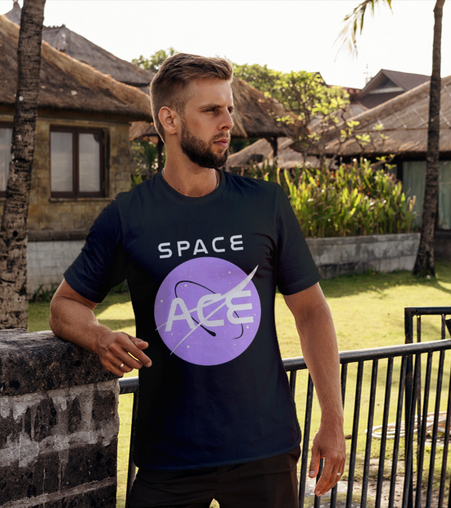 Space Ace NASA Astronomy Galaxy Iconic Insignia T-Shirt