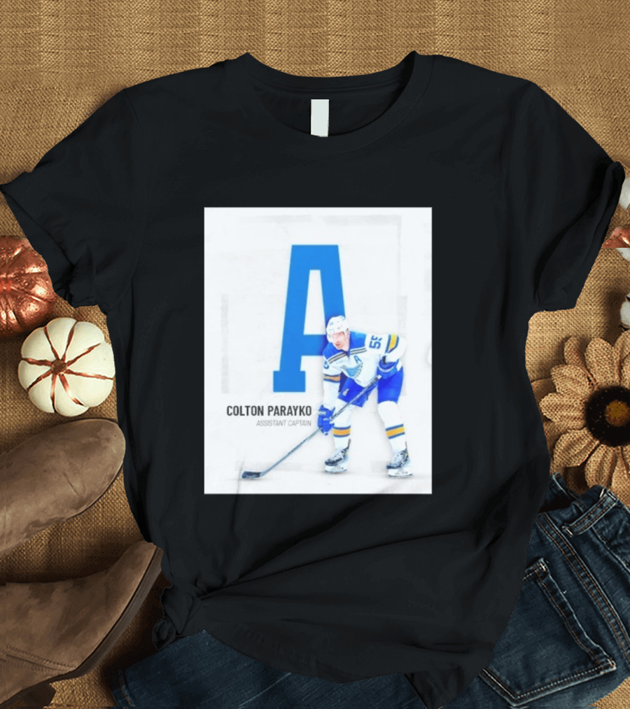 Colton Parayko St Louis Blues Assistant Captain No 55 Hockey Player T-Shirt