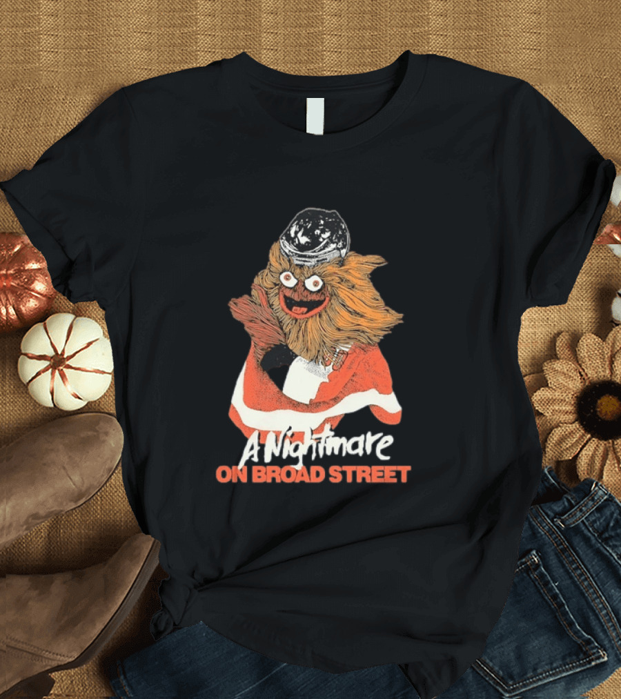 Philadelphia Flyers Gritty A Nightmare On Broad Street T-Shirt