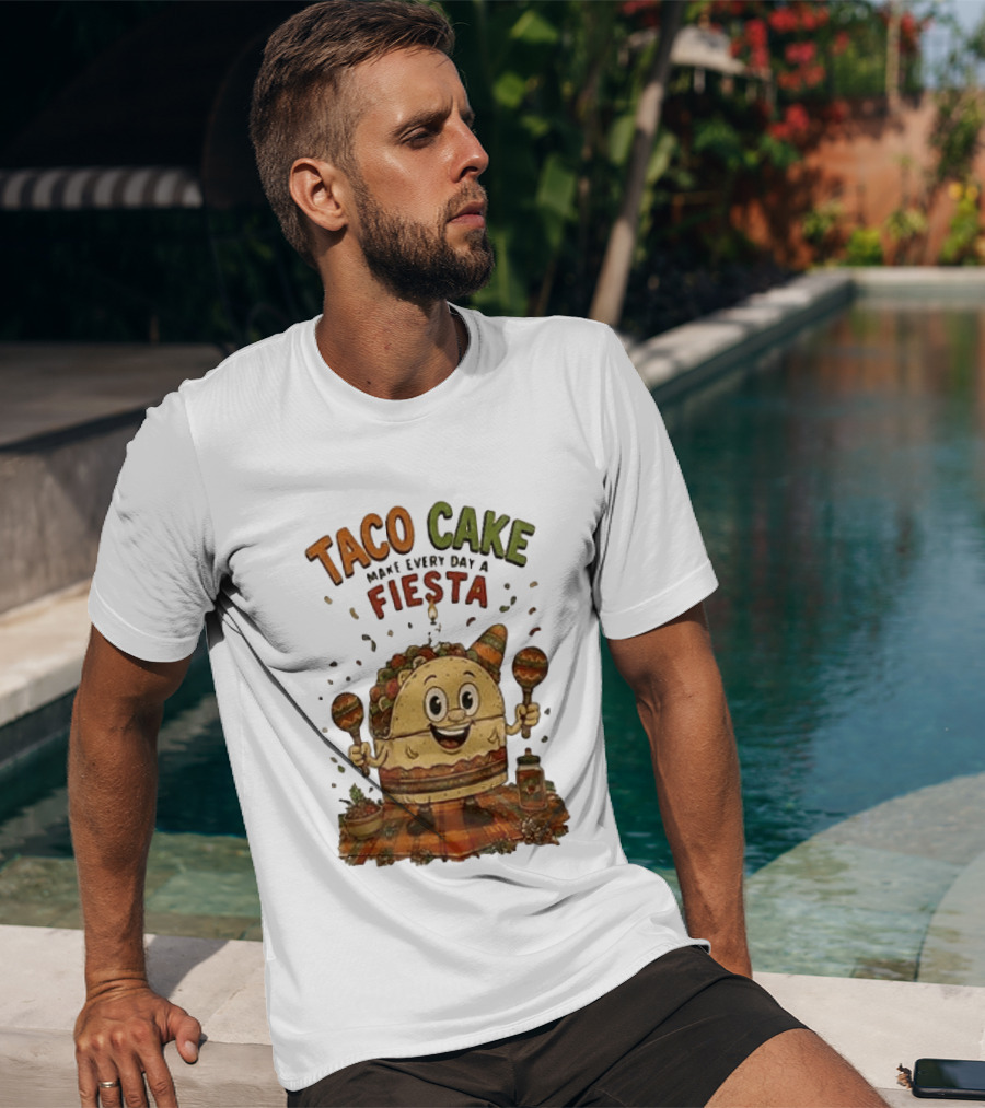 Taco Cake Maraca Party Make Every Day A Fiesta T-Shirt