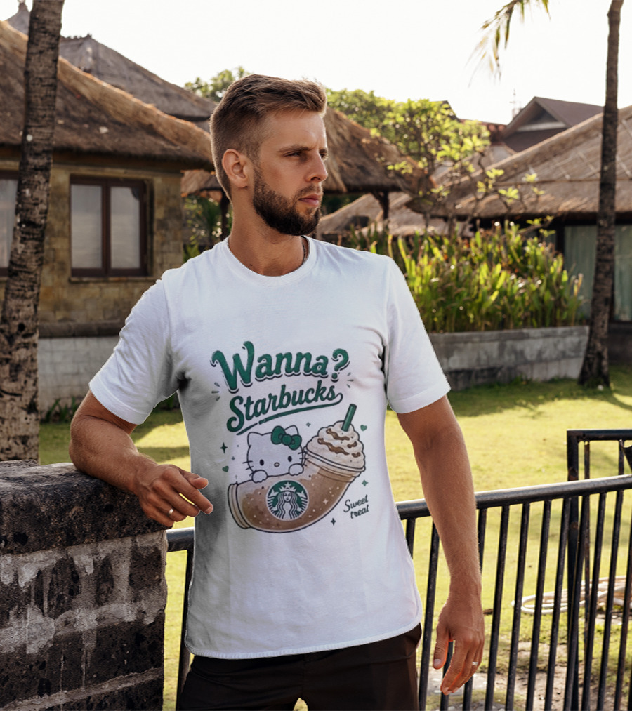 Wanna Starbucks Hello Kitty Sweet Treat T-Shirt