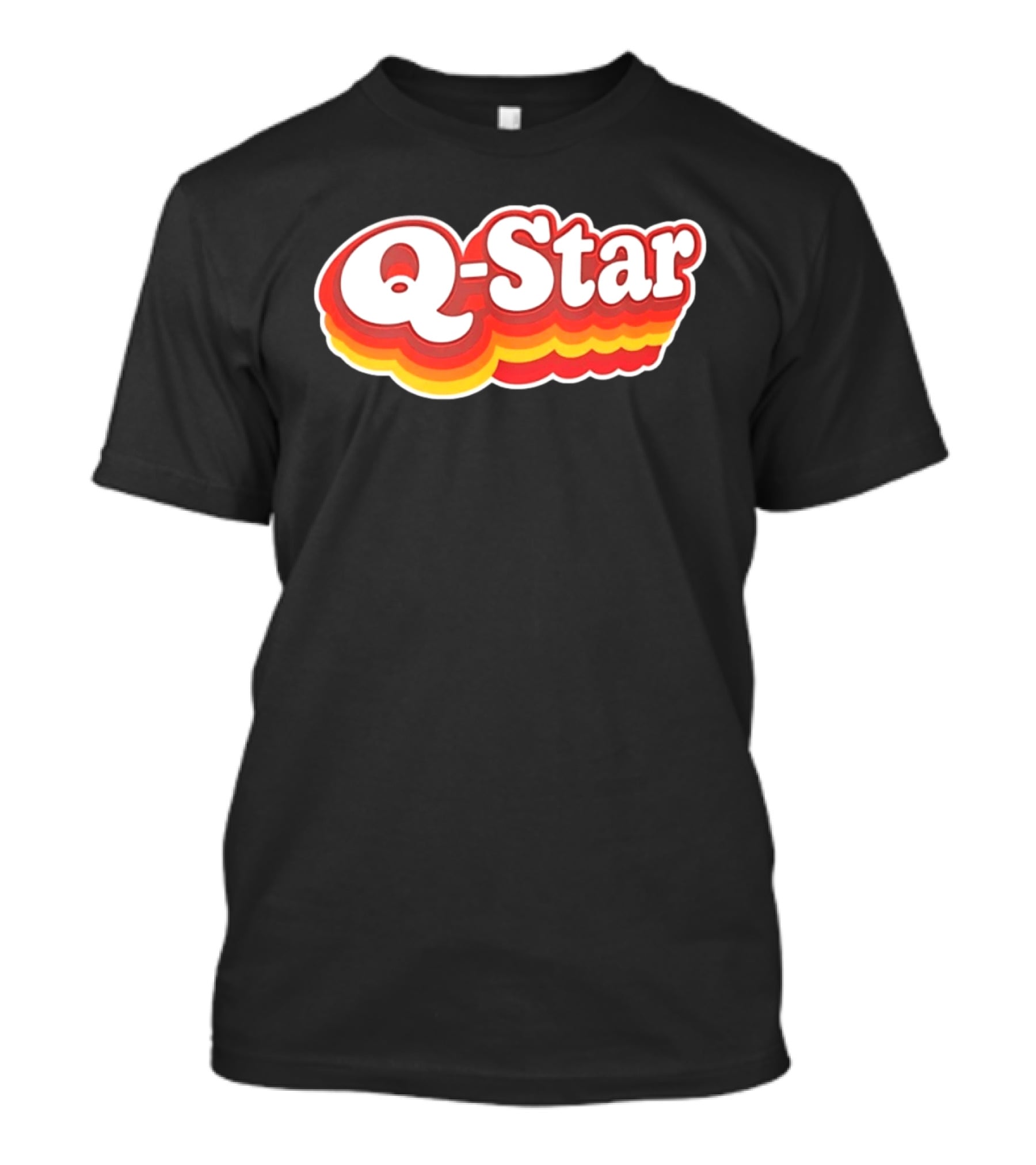 Q Star Vintage Retro Bold Font T-Shirt