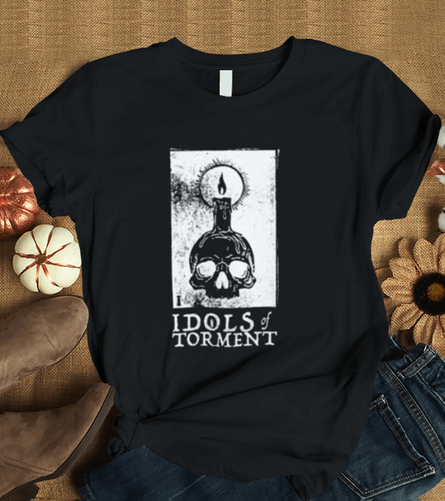 Black Magic Creative Store Idols Of Torment Skull Candle T-Shirt