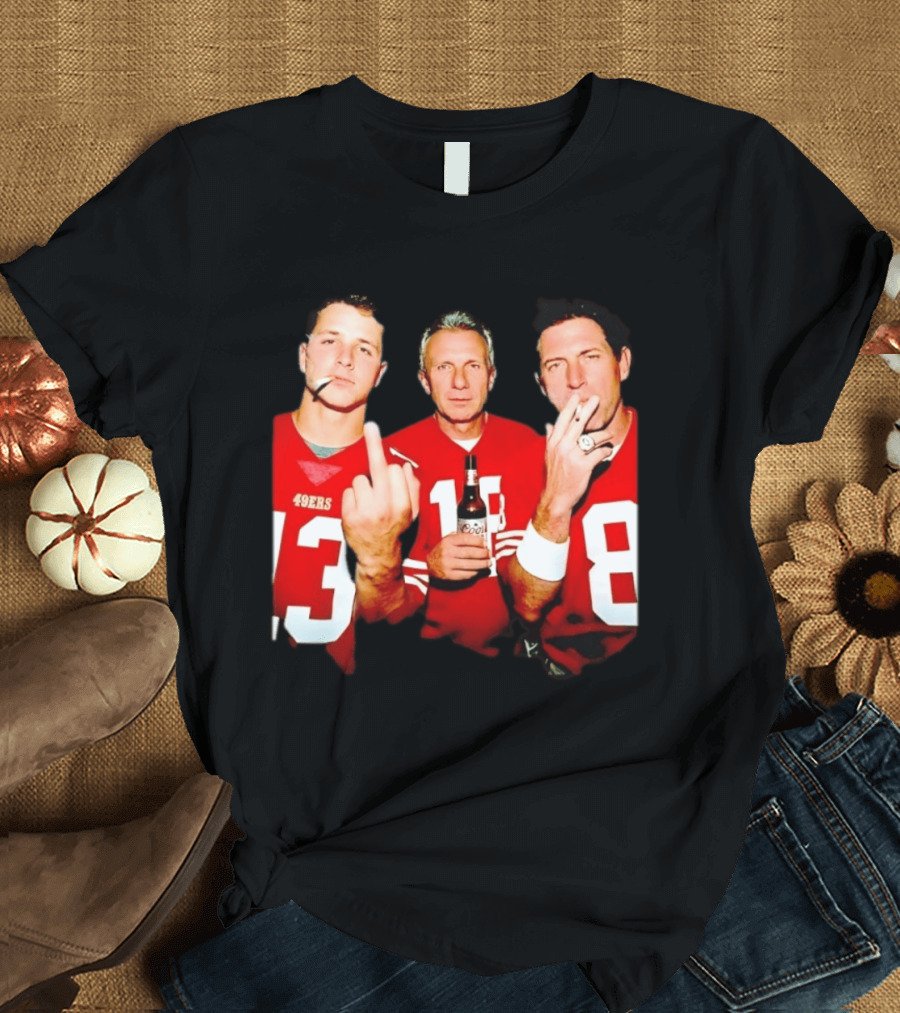 Brock Purdy Joe Montana Steve Young 49ers Legends NFL Players T-Shirt