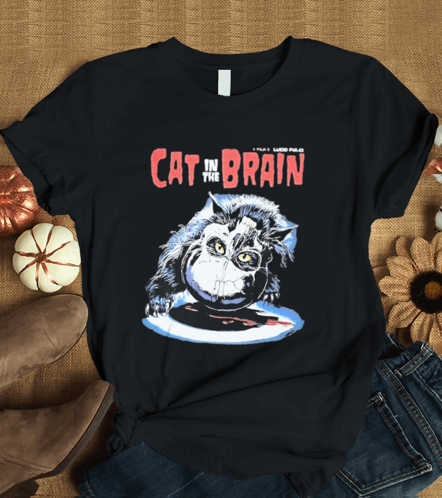 Lucio Fulci Cat In The Brain Horror Movie Graphic Novelty T-Shirt
