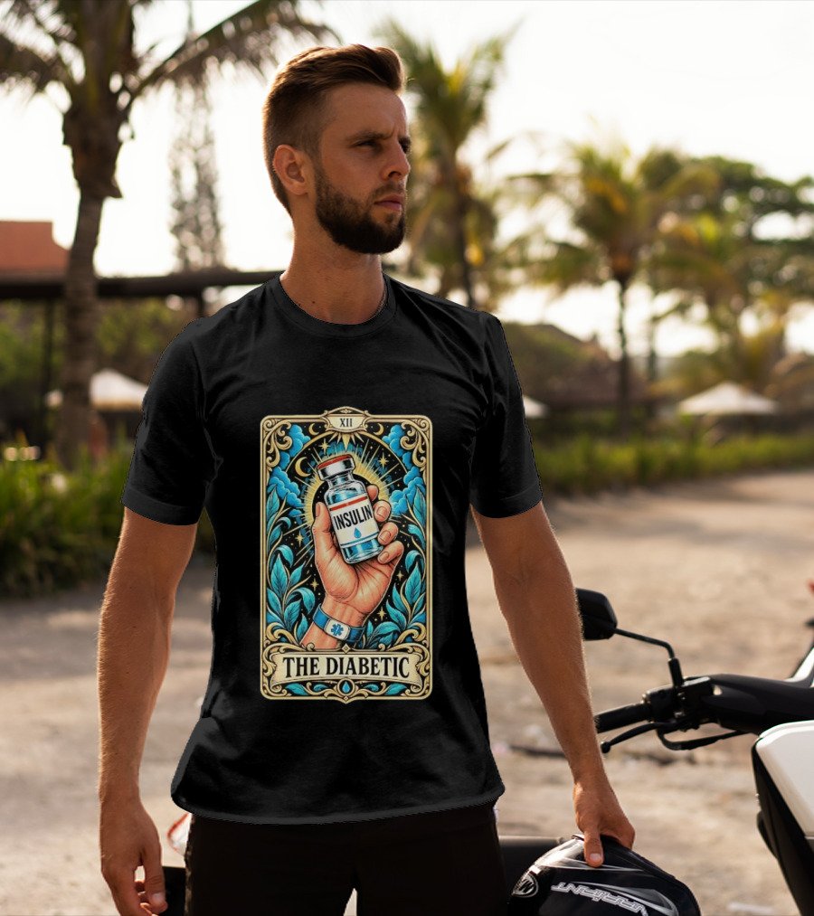 The Diabetic Tarot Card Insulin Vial Magic Hand XII T-Shirt