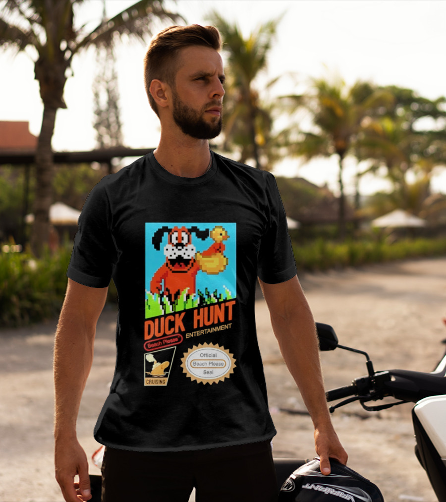 Duck Hunt Entertainment Beach Please Cruising Gaming T-Shirt
