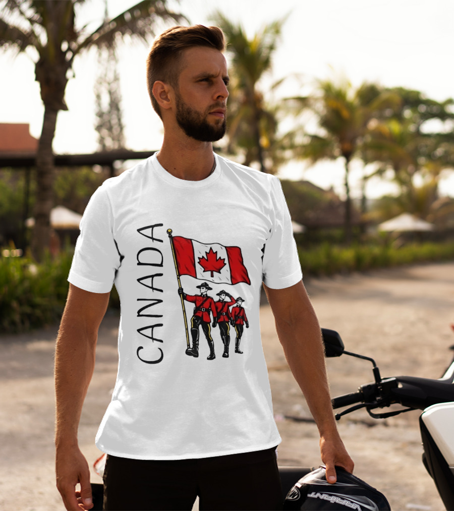 Canada Flag Royal Canadian Mounted Police Parade T-Shirt