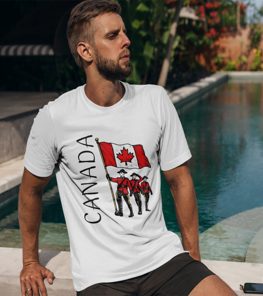 Canada Flag Royal Canadian Mounted Police Parade T-Shirt