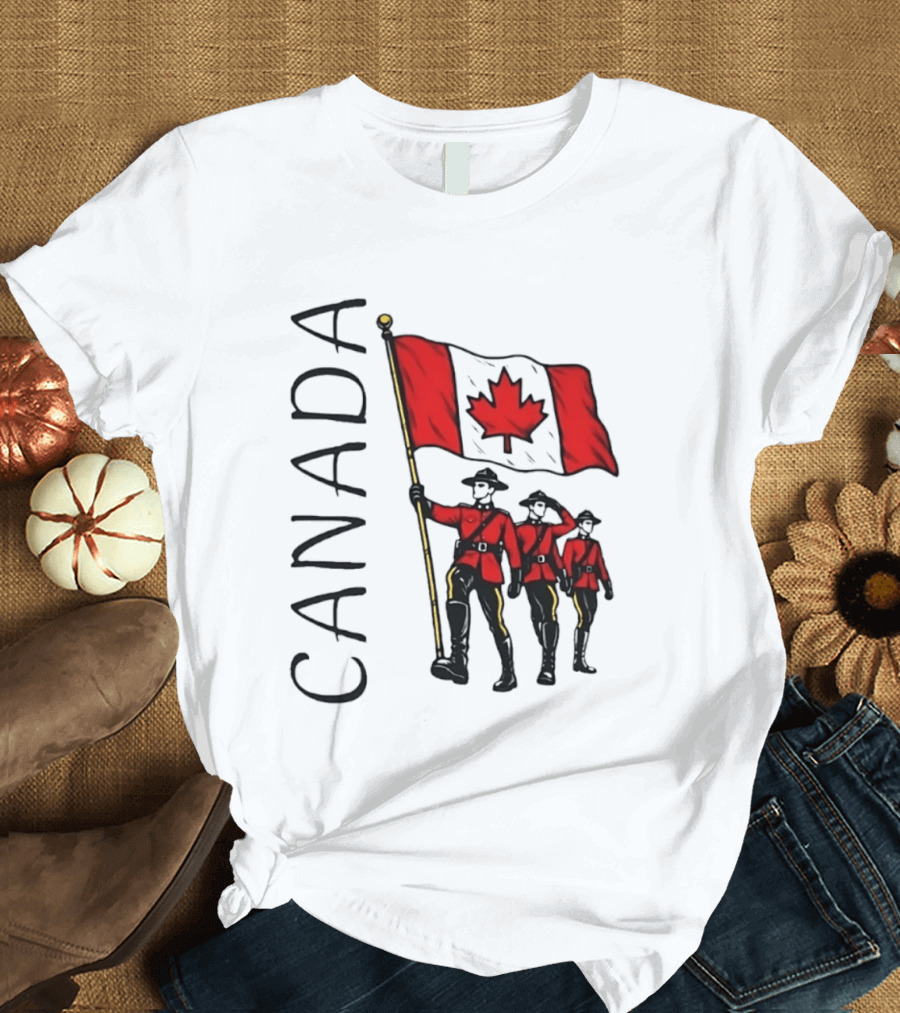 Canada Flag Royal Canadian Mounted Police Parade T-Shirt