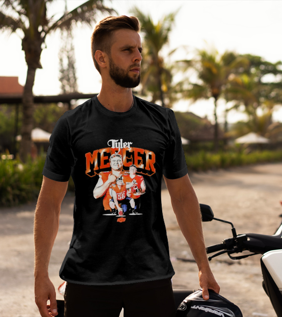 Tyler Mercer Oklahoma State Football Player Number 56 T-Shirt