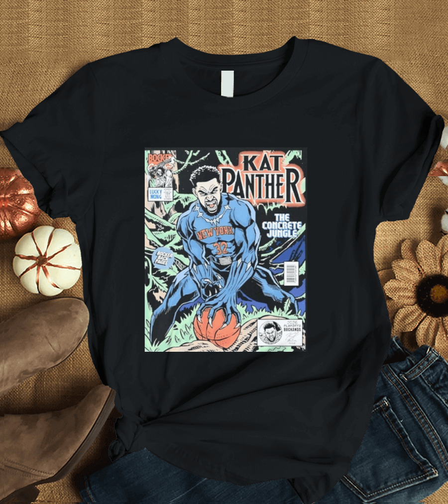 Kat Panther New York 32 The Concrete Jungle Comic Cover Booker Back Page T-Shirt