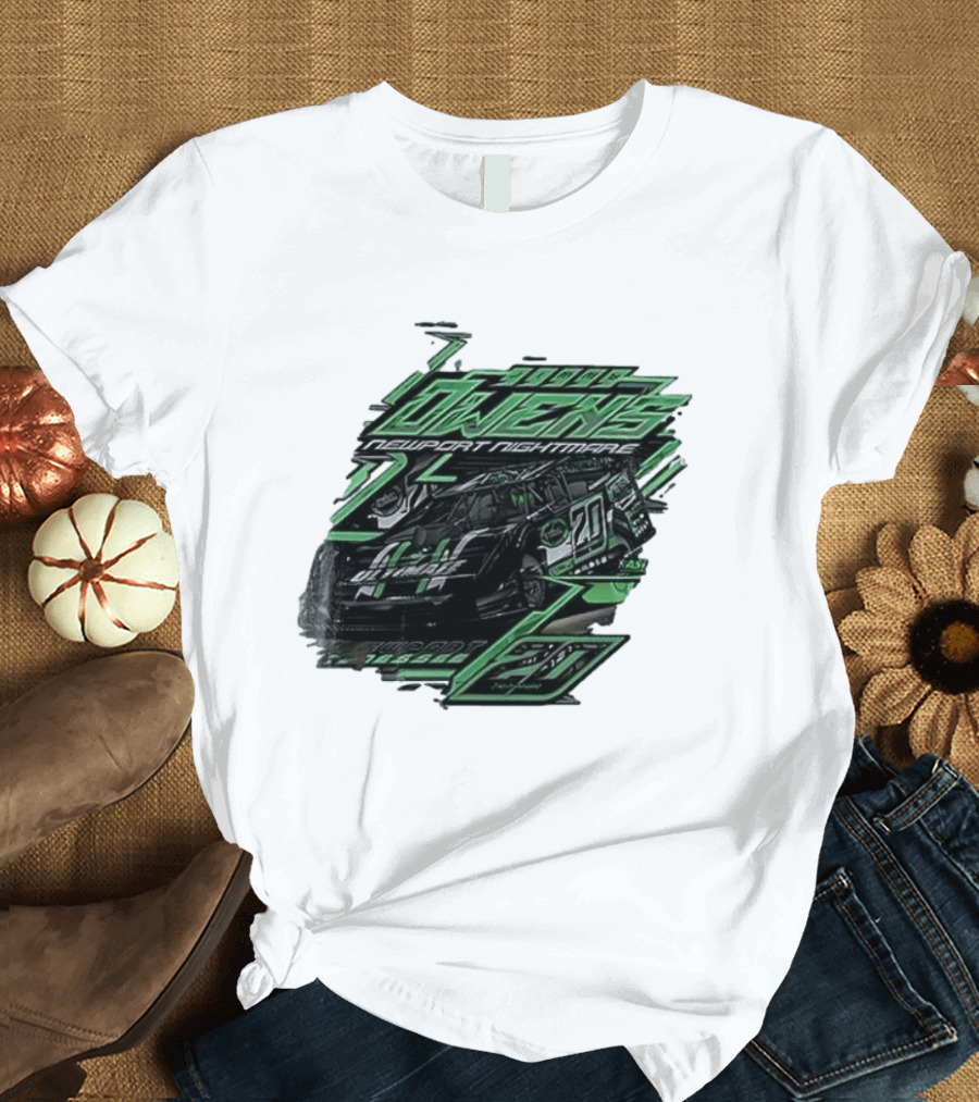 Jimmy Owens Newport Nightmare 20 Car Racing Ultimate 64 Dirt Track 2023 T-Shirt
