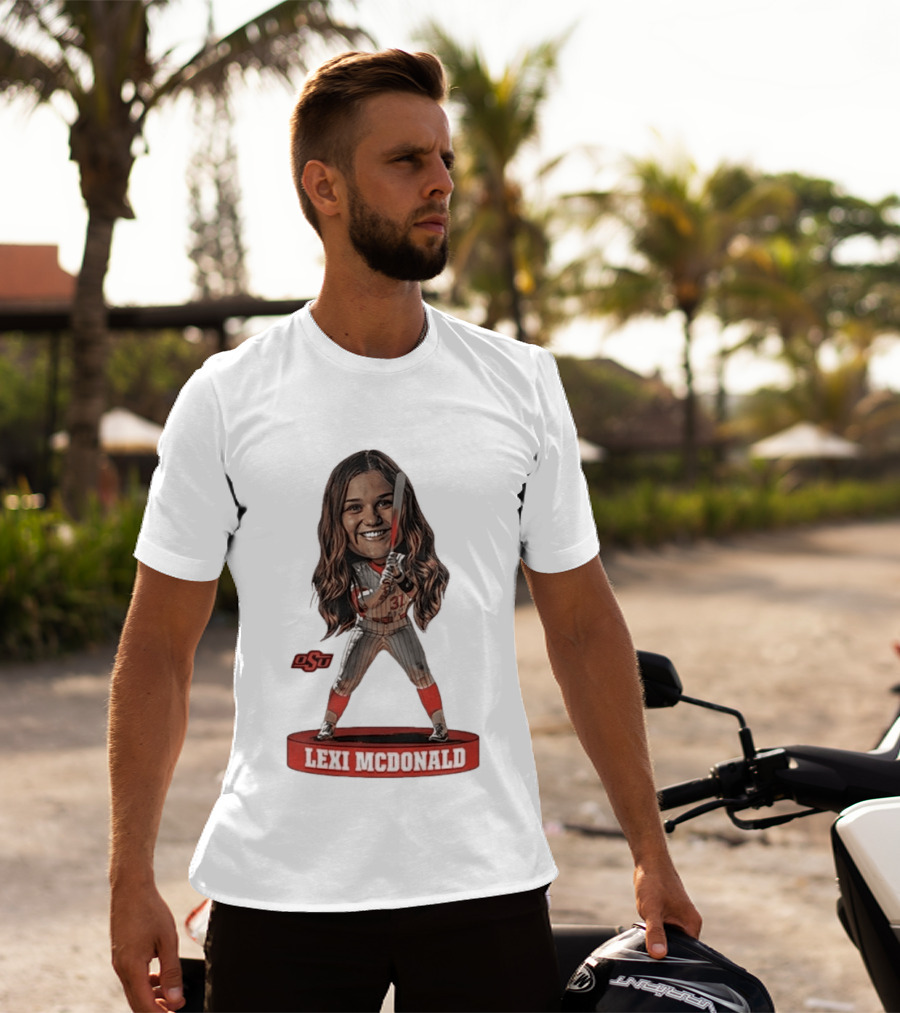 Lexi McDonald Oklahoma State Softball OSU Athlete Caricature T-Shirt