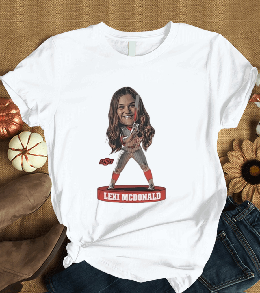 Lexi McDonald Oklahoma State Softball OSU Athlete Caricature T-Shirt