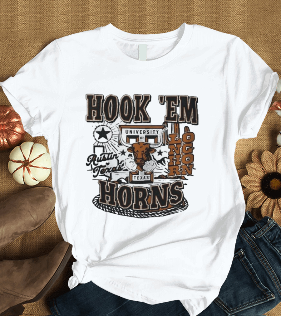 Hook 'Em Horns University Of Texas Austin Longhorns Texas T-Shirt