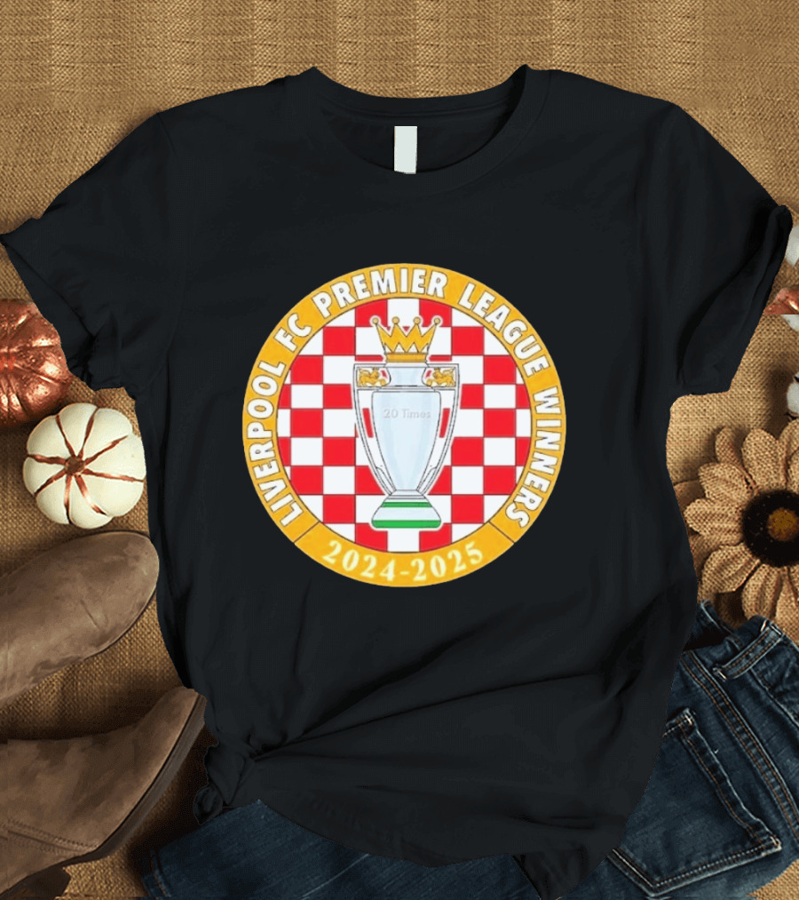 Liverpool FC Premier League Winners 2024 2025 20 Times T-Shirt