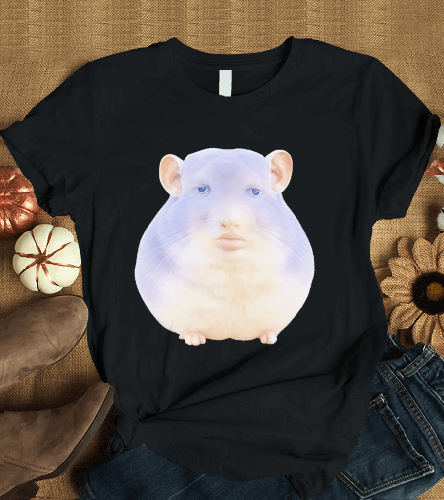 Surreal Chinchilla Human Face Hybrid Expression T-Shirt