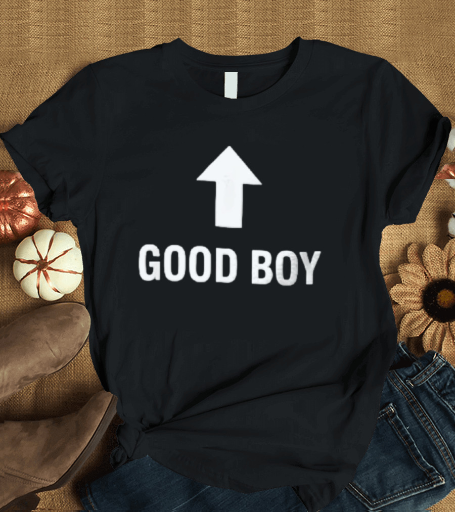 Good Boy White Up Arrow T-Shirt