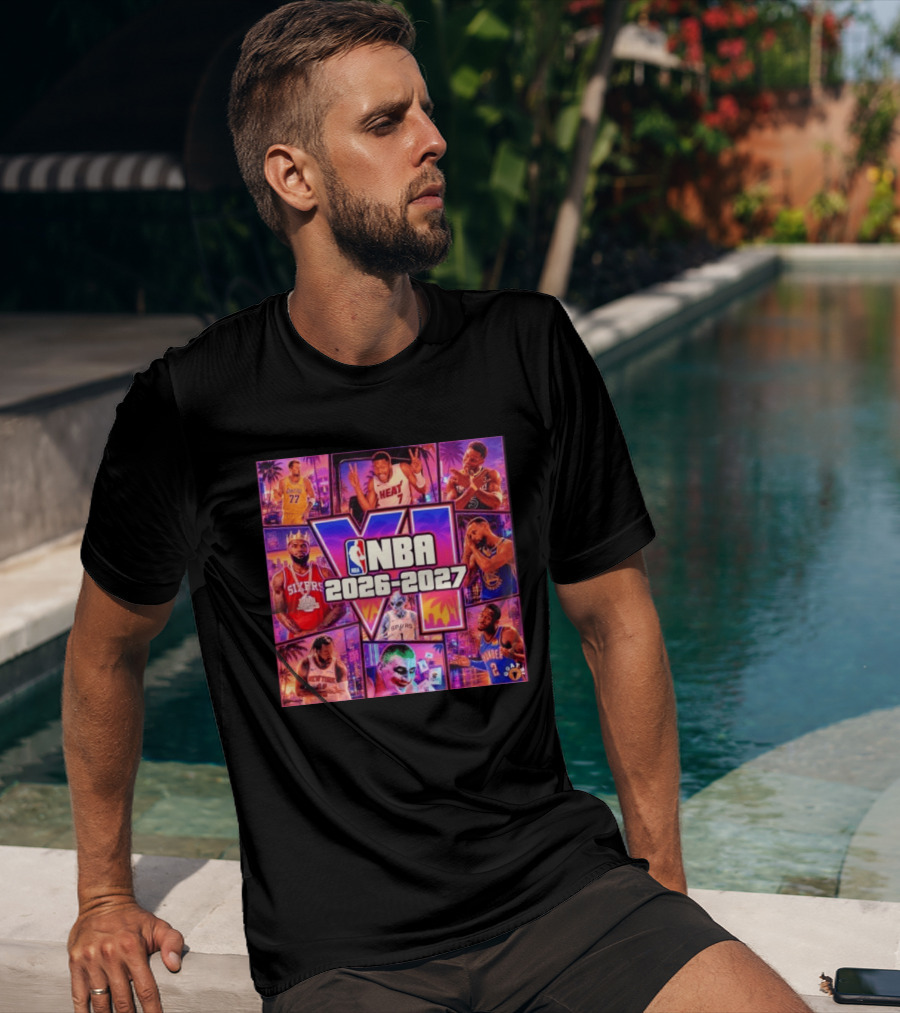 NBA 2026 2027 Grand Theft Auto VI Lakers Heat Bucks Sixers Spurs Joker Thunder T-Shirt