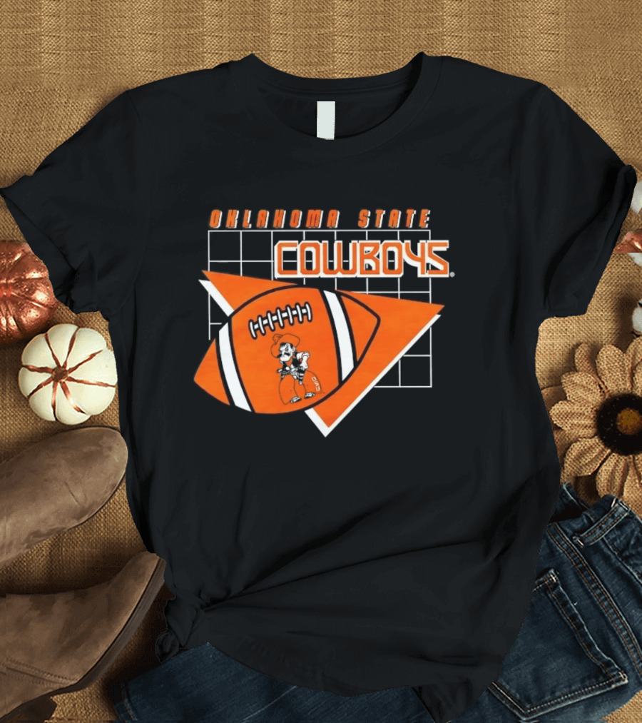 Oklahoma State Cowboys Football Team Emblem With Football T-Shirt