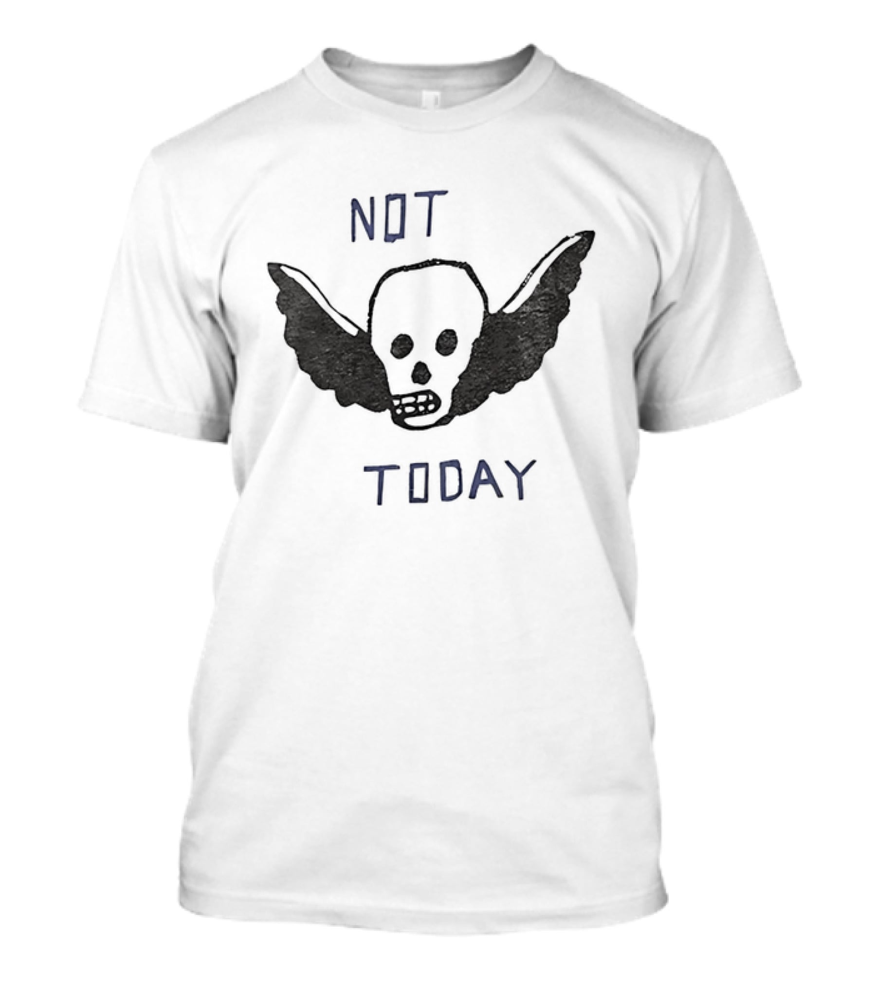 Not Today Winged Skull Gothic T-Shirt