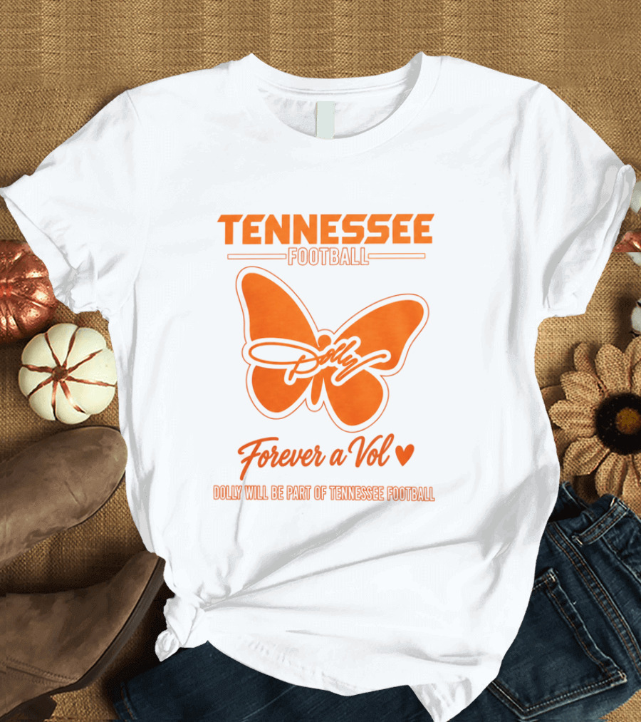 Tennessee Football Dolly Parton Forever A Vol Butterfly T-Shirt