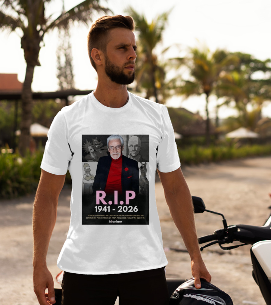 RIP Francisco Reséndez 1941 2026 Scooby Doo Attack On Titan Voice Actor Memorial T-Shirt