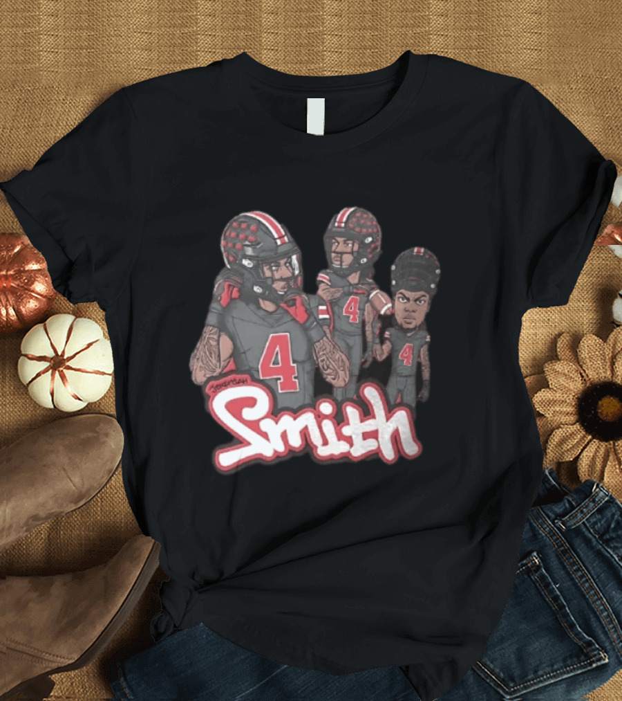 Ohio State Buckeyes Jeremiah Smith Football Number 4 Player T-Shirt