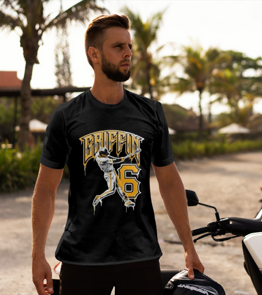 Konnor Griffin 6 Batting Baseball Pittsburgh Pirates T-Shirt
