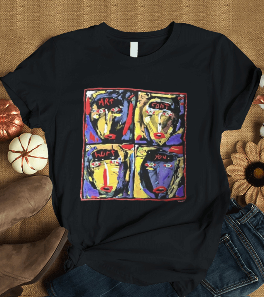 Art Can't Hurt You Faces Expressionist Multi Panel T-Shirt
