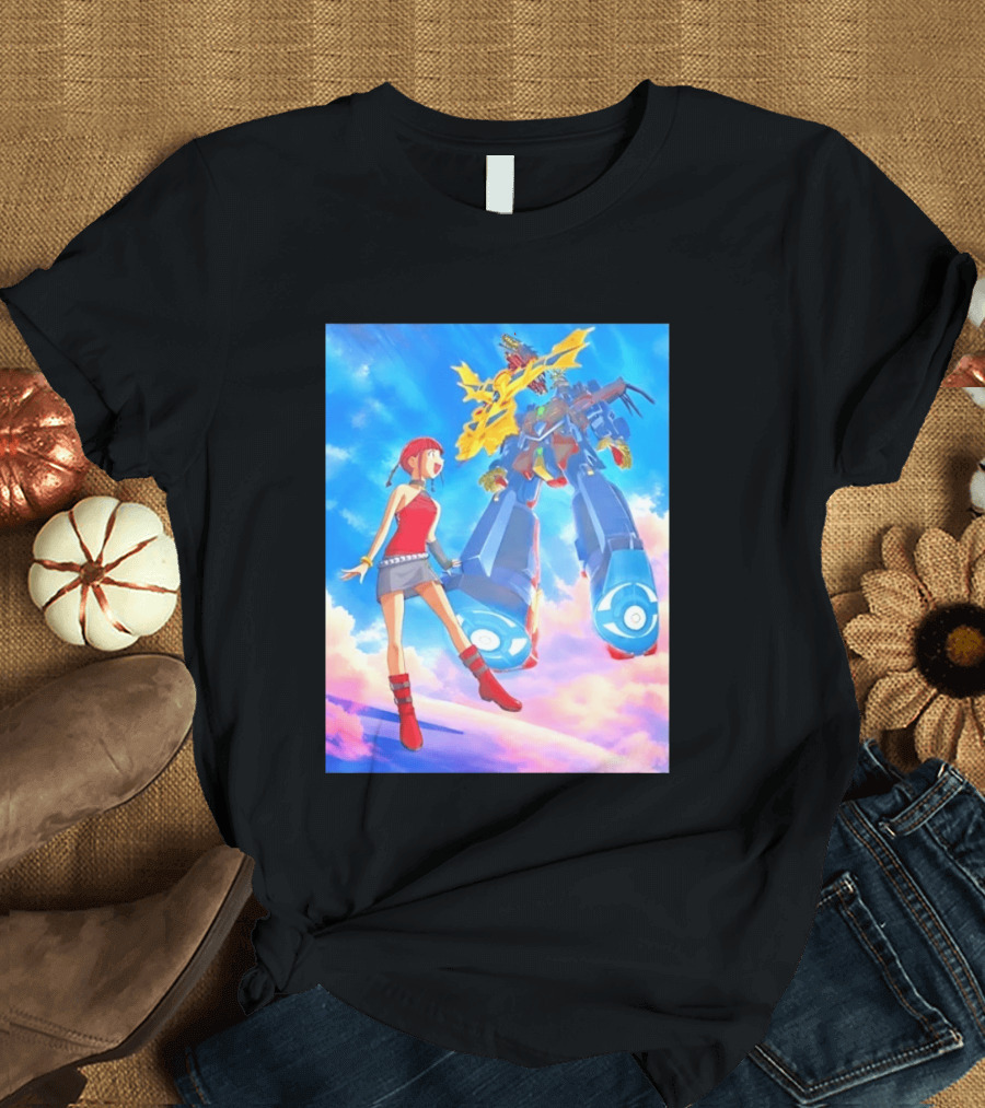 Dorothy Wayneright With The Big O Mecha From The Big O Anime Series T-Shirt