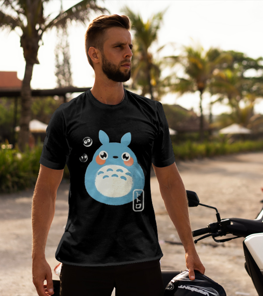 Totoro My Neighbor Totoro Blue Totoro With Soot Sprites T-Shirt