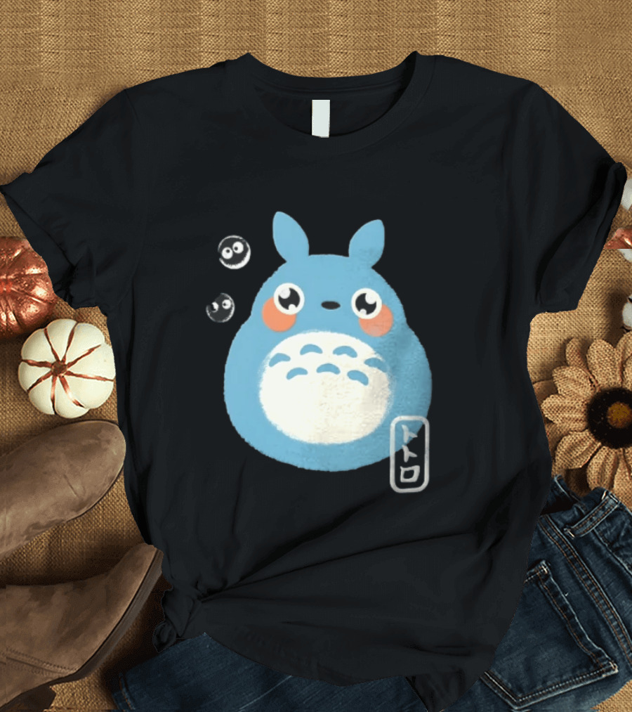 Totoro My Neighbor Totoro Blue Totoro With Soot Sprites T-Shirt