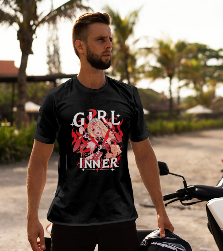 Girl Inner Gothic Fantasy Warrior Anime T-Shirt