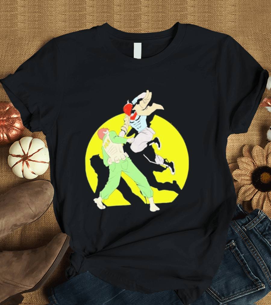 Red Hood Versus Ice Soldier Combat Action Scene T-Shirt