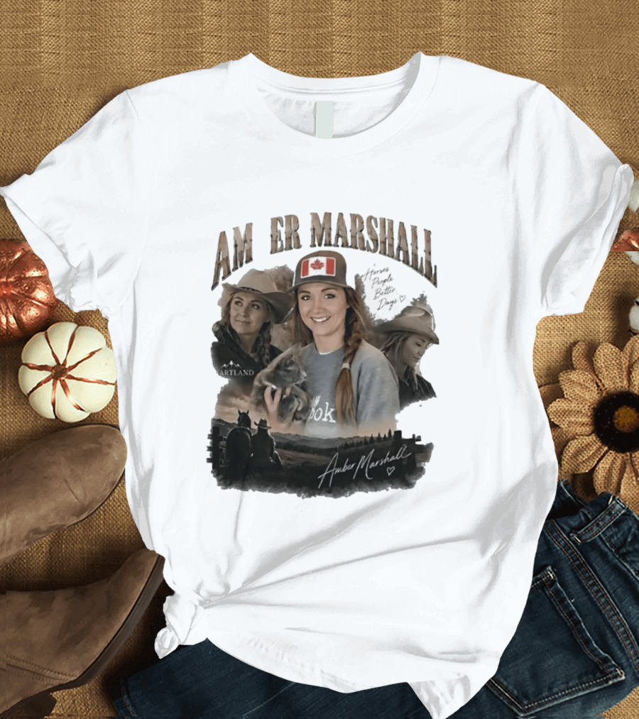 Amber Marshall Heartland Better Days Canadian Flag Retro Bootleg T-Shirt