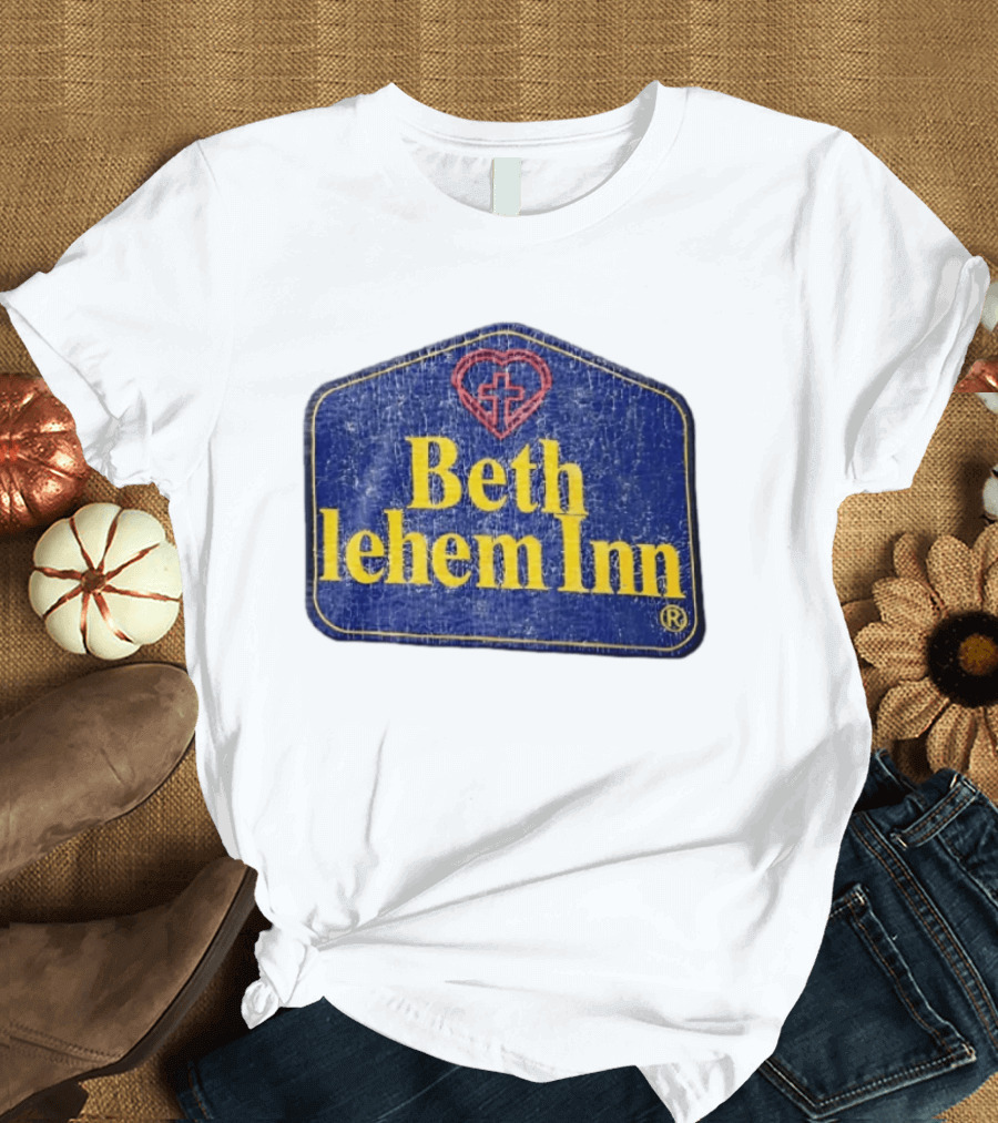 Bethlehem Inn Heart With Cross Christian T-Shirt
