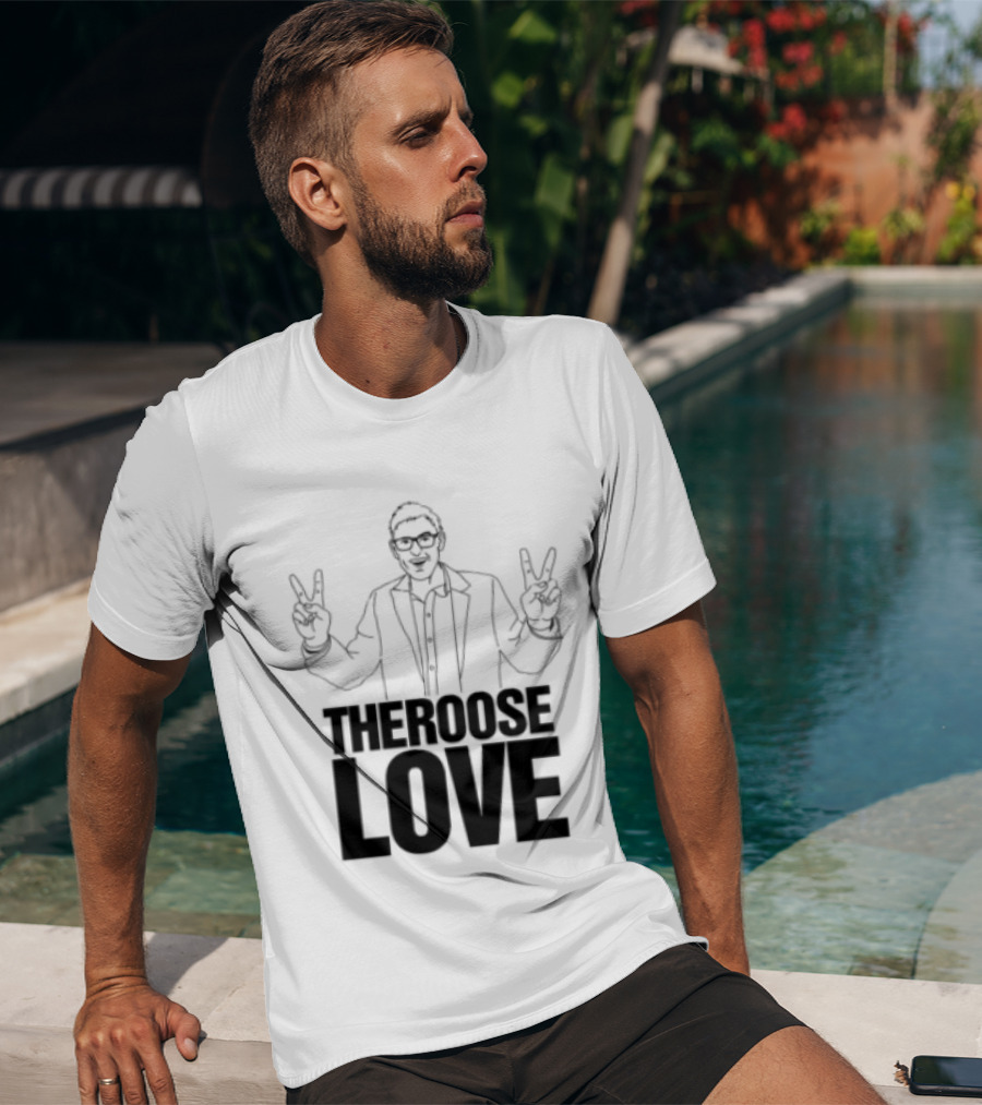Choose Love Store Louis Theroux Choose Love Peace Sign Gesture T-Shirt