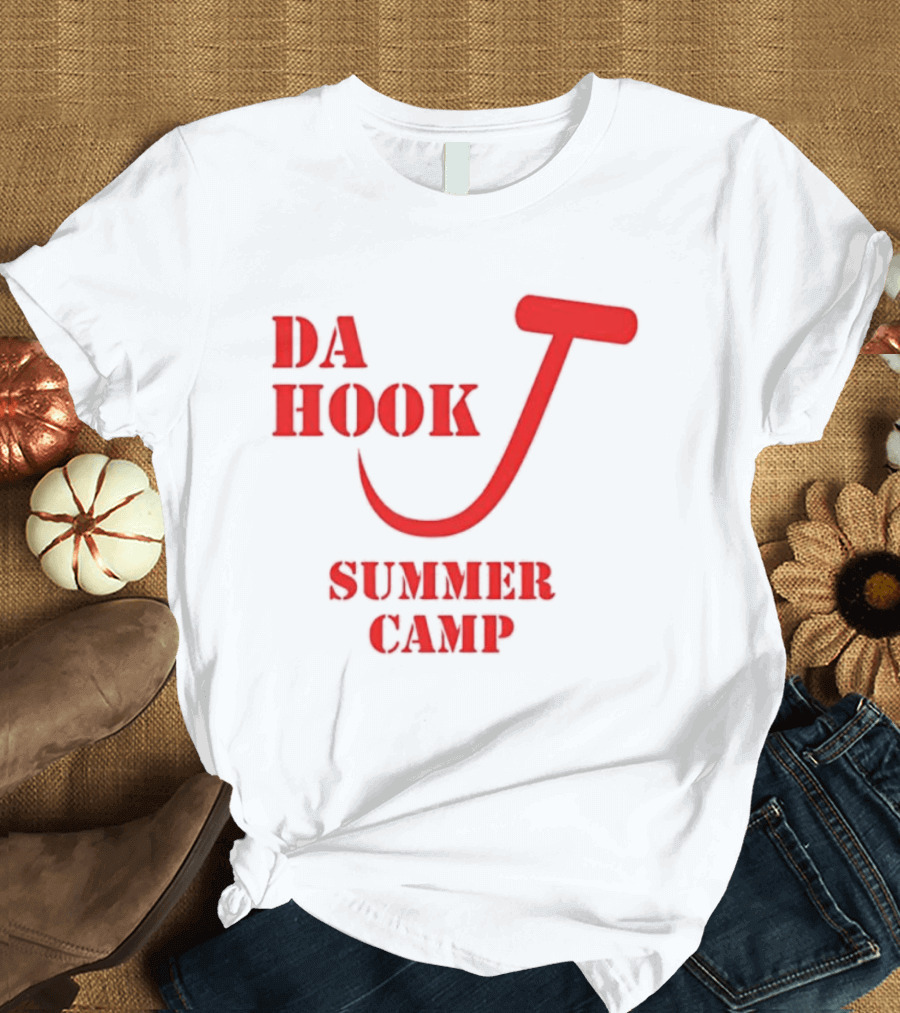 Da Hook Summer Camp Fishing Vacation Outdoor Experience T-Shirt