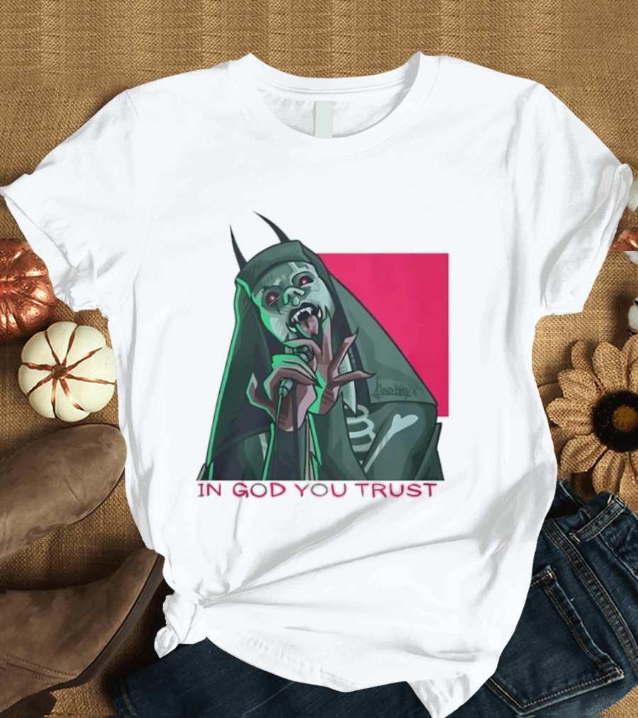 In God You Trust Demon Vocalist Metal Horror T-Shirt