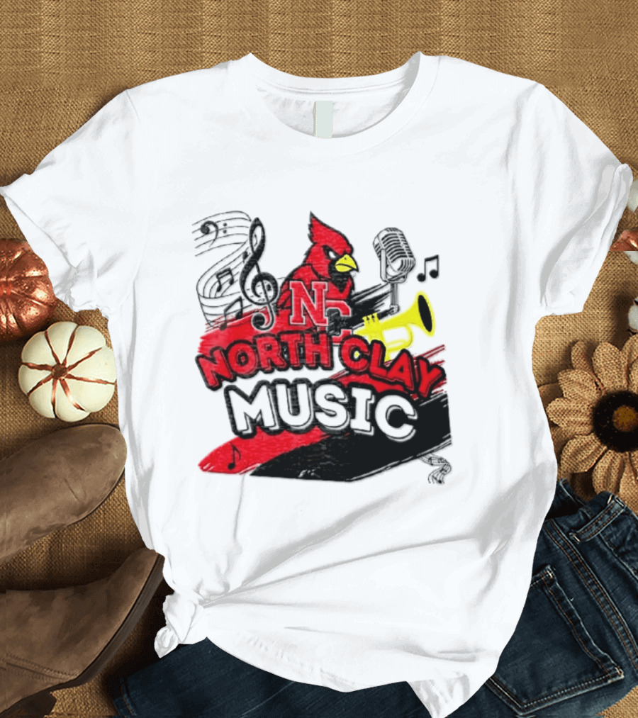 North Clay Cardinals Music Band Instrumental Ensemble T-Shirt