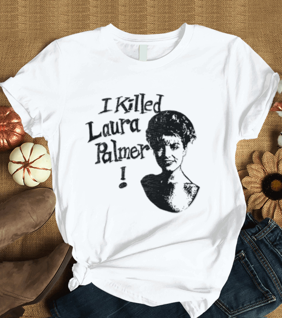 I Killed Laura Palmer Sheryl Lee High Contrast Bust Monochrome Stencil T-Shirt