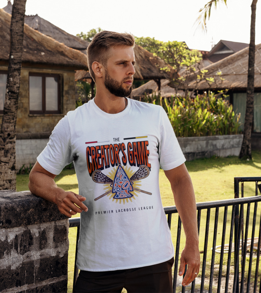 The Creator's Game Premier Lacrosse League Iconic Lacrosse Sticks T-Shirt