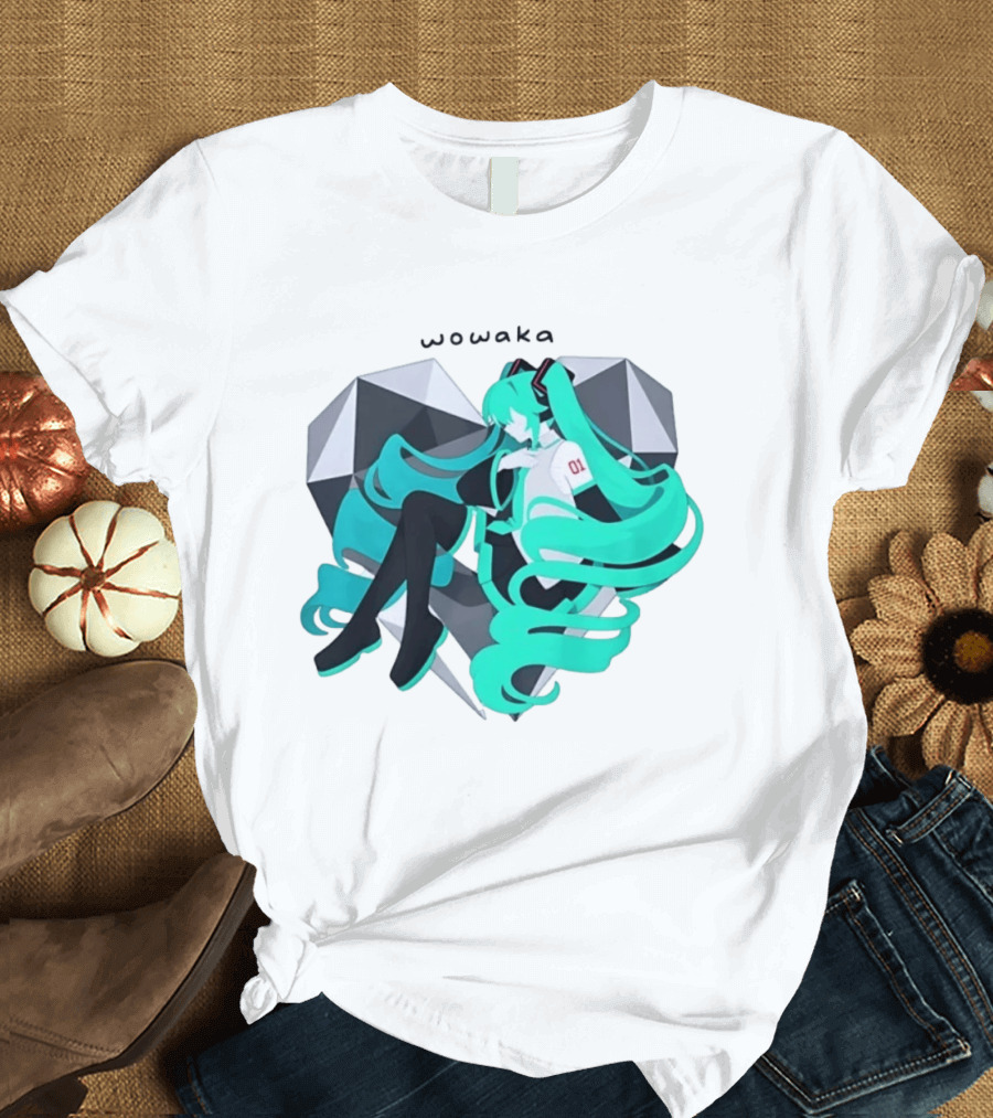 Wowaka 01 Hatsune Miku Heart Vocaloid Anime T-Shirt