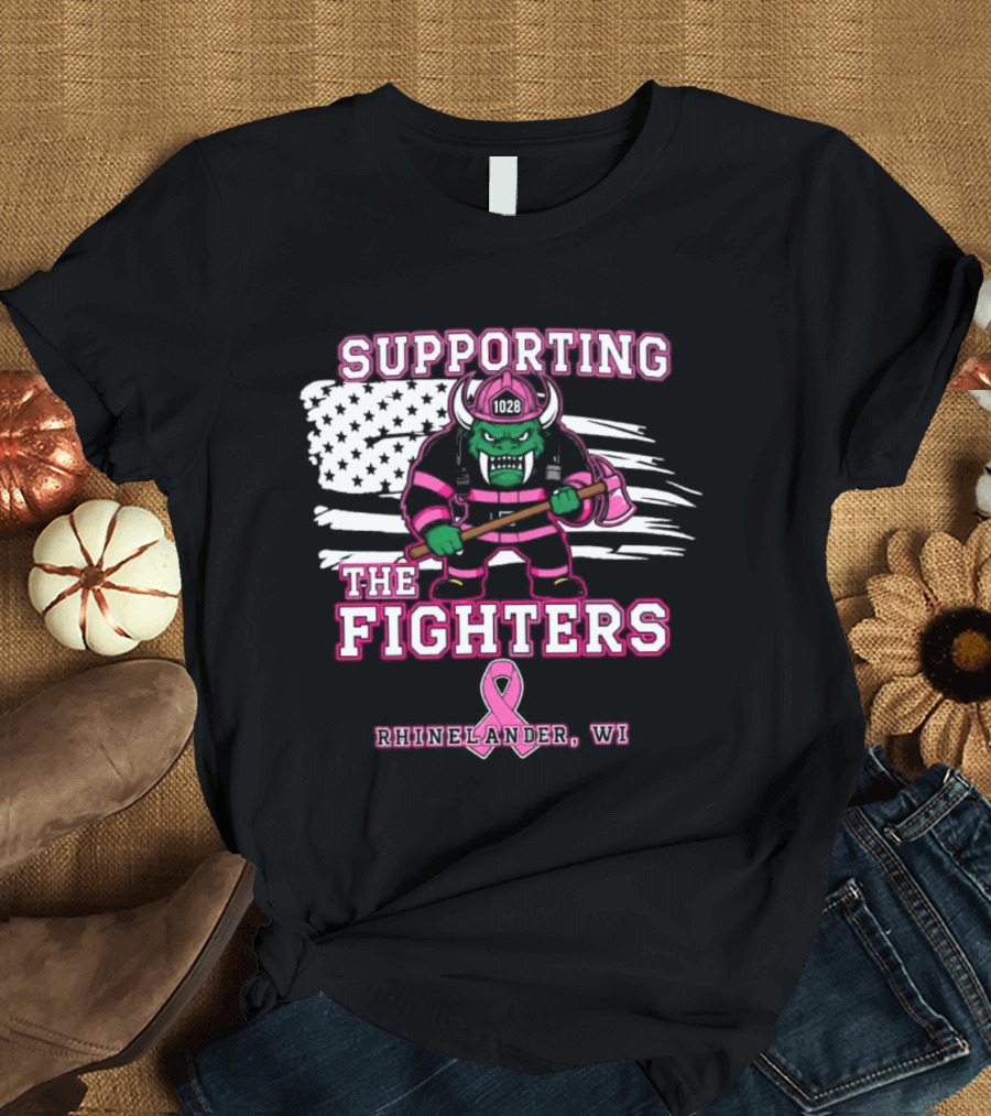 Rhinelander WI Supporting The Fighters Pink Ribbon 2026 T-Shirt