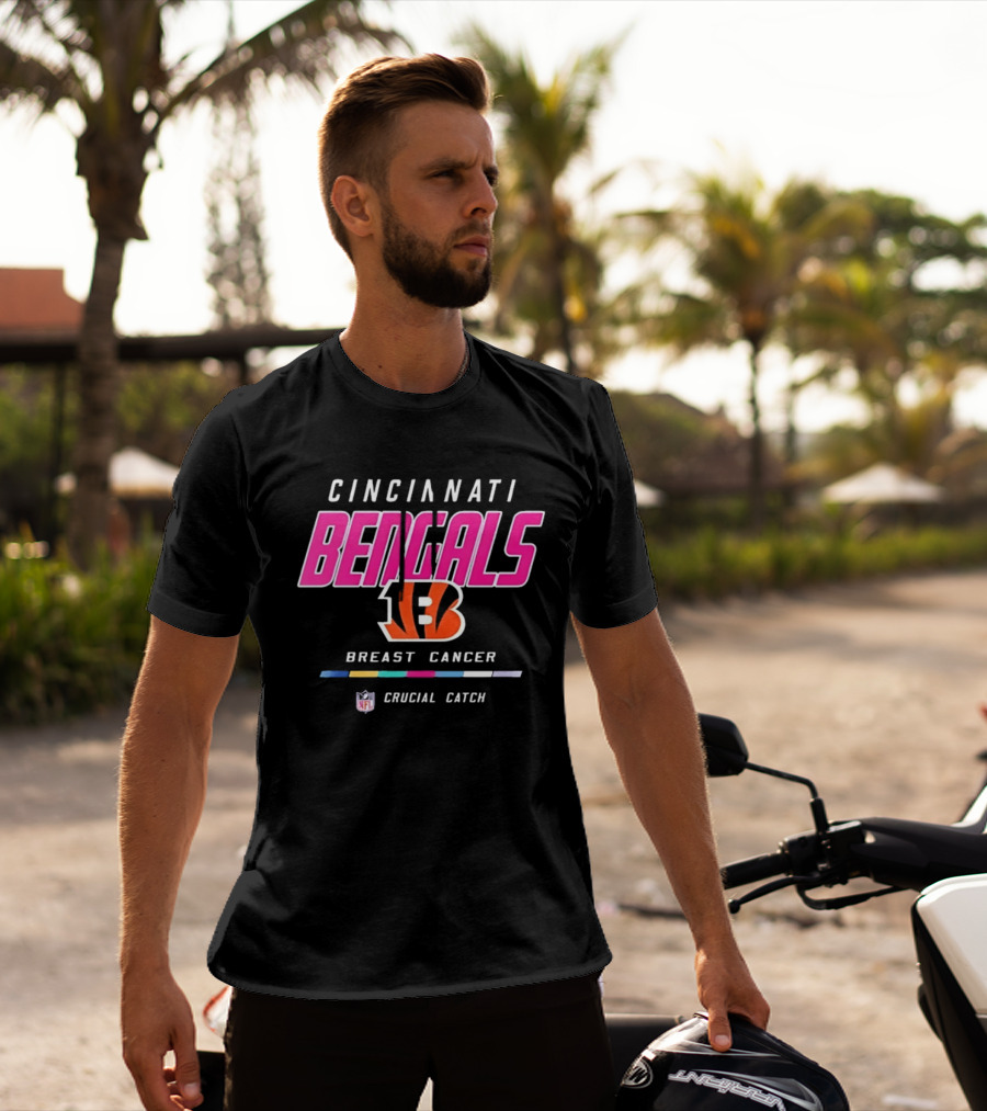 Cincinnati Bengals NFL Crucial Catch Breast Cancer Awareness Pink T-Shirt