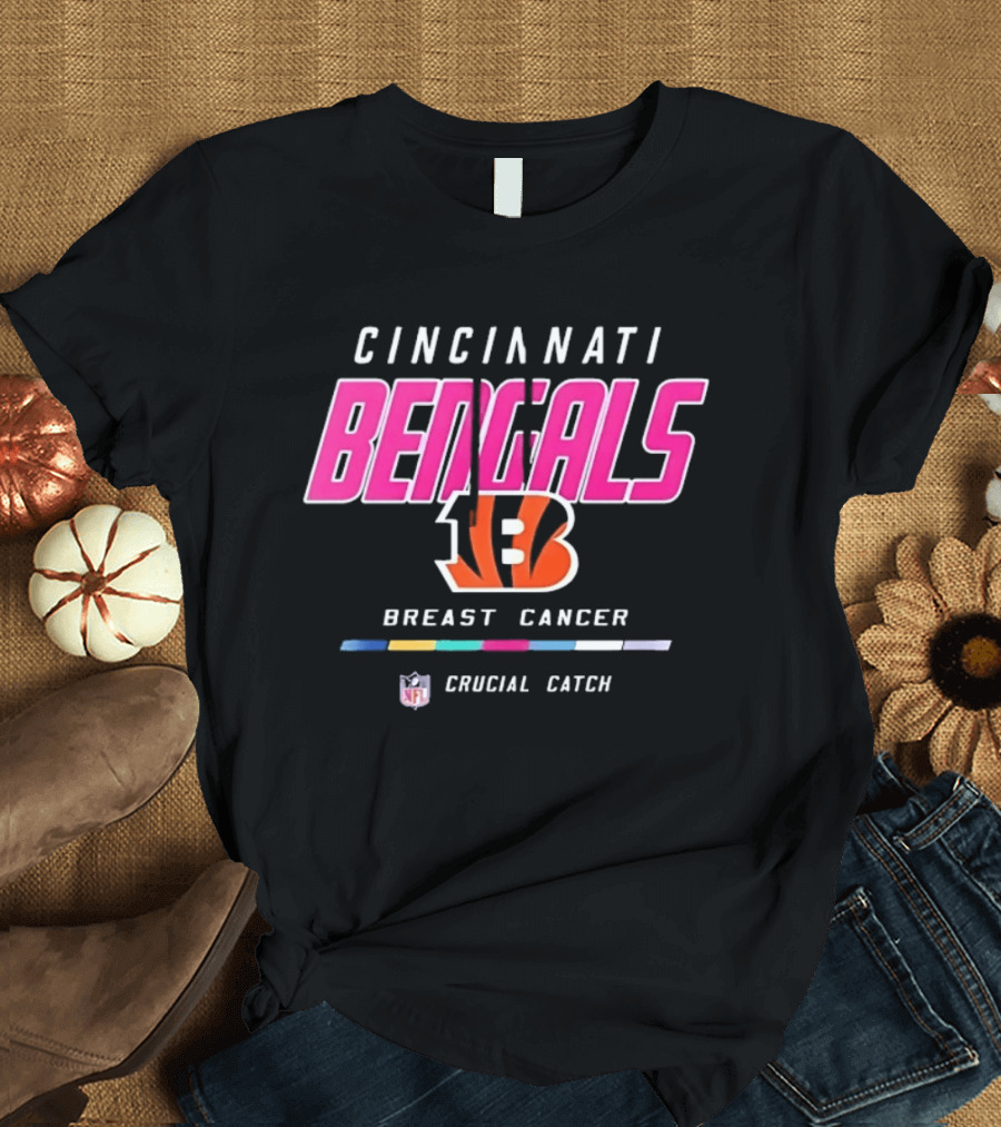 Cincinnati Bengals NFL Crucial Catch Breast Cancer Awareness Pink T-Shirt